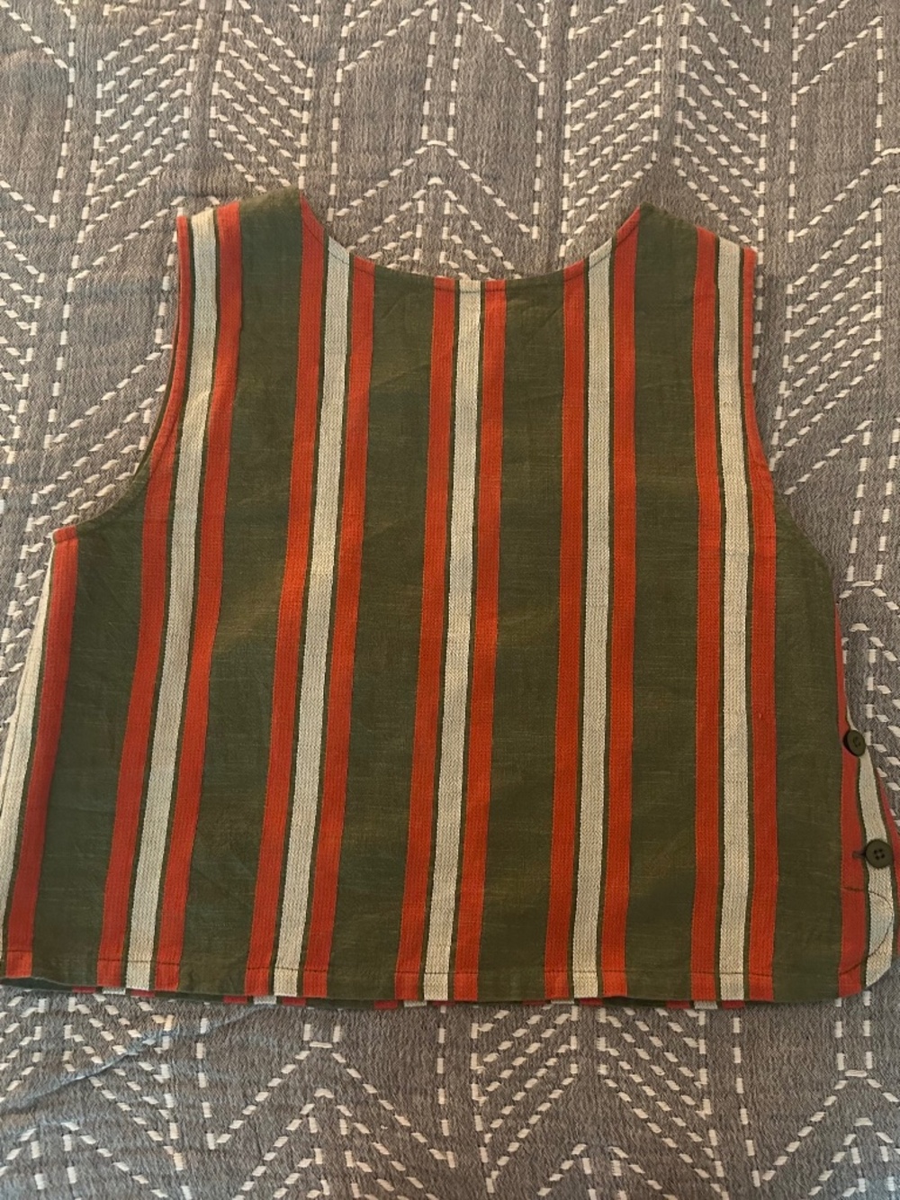 Ace&Jig Orange/Green/White Striped SS25 Shell Top